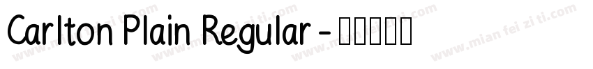 CarltonPlain Regular字体转换